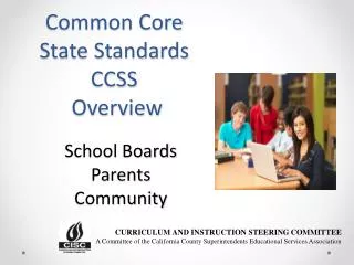 Common Core State Standards CCSS Overview