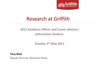 Research at Griffith