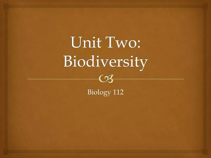 unit two biodiversity