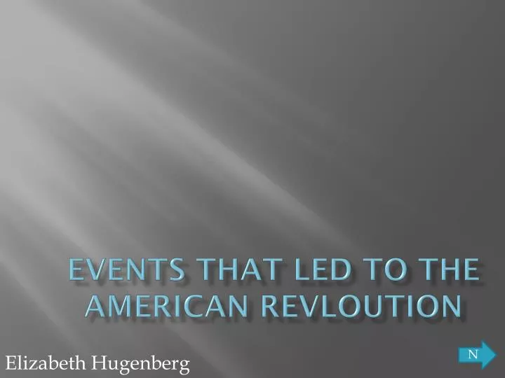 events that led to the american revloution