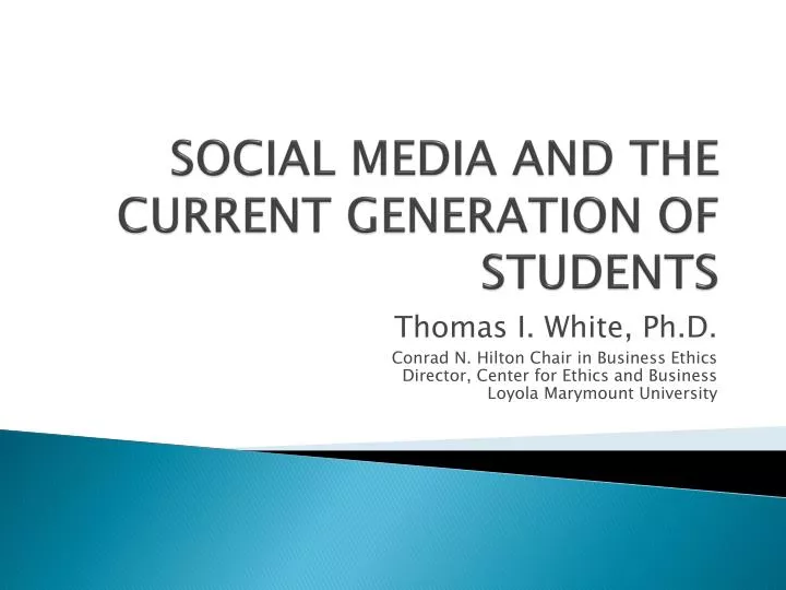 social media and the current generation of students