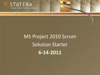 MS Project 2010 Scrum Solution Starter 6-14-2011