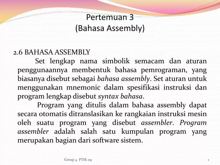 pertemuan 3 bahasa assembly