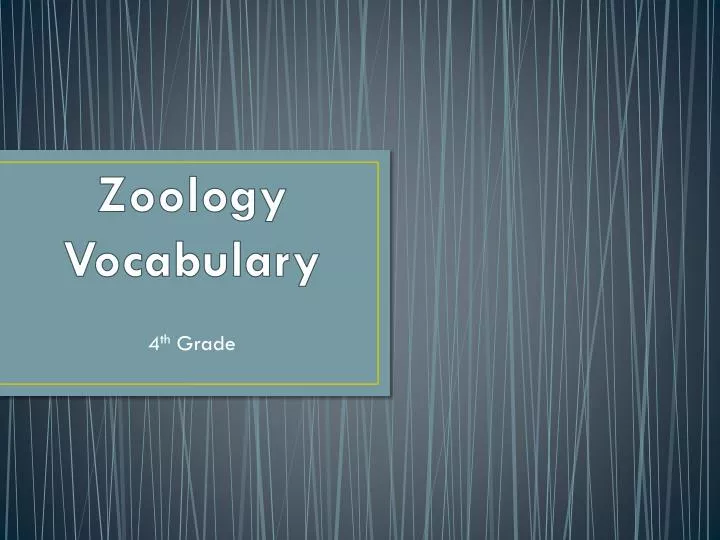 zoology vocabulary