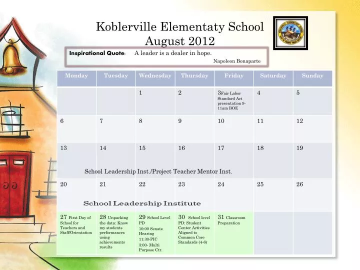 koblerville elementaty school august 2012