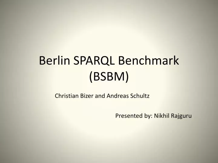 berlin sparql benchmark bsbm