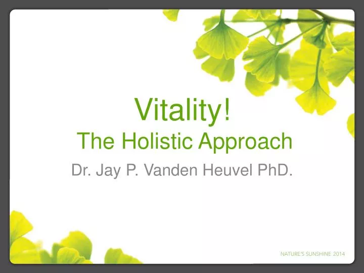 vitality the holistic approach