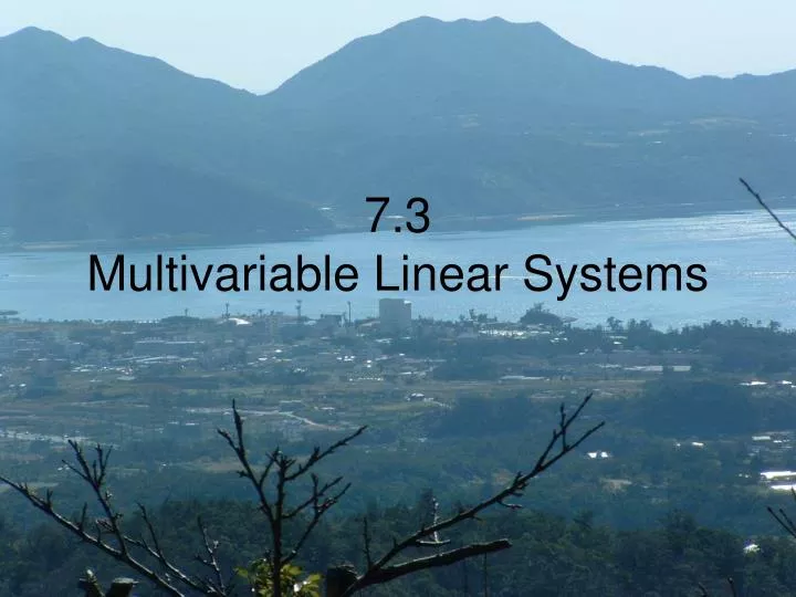 7 3 multivariable linear systems