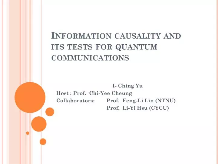 information causality and its tests for quantum communications