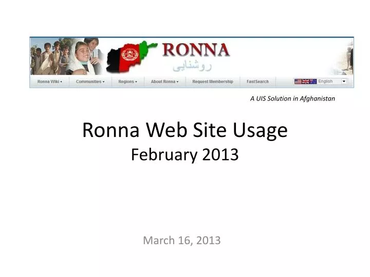 ronna web site usage february 2013