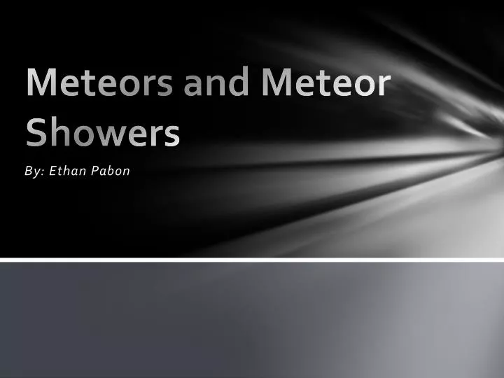 meteors and meteor showers