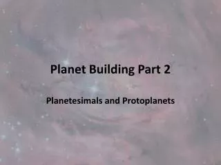 Planet Building Part 2