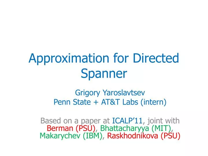 approximation for directed spanner
