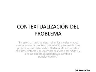 contextualizaci n del problema