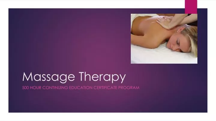 massage therapy