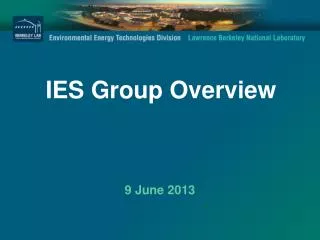 IES Group Overview