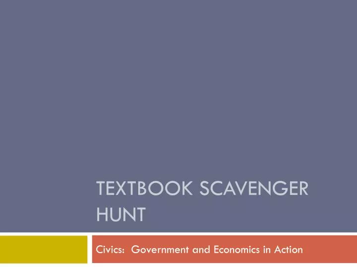 textbook scavenger hunt