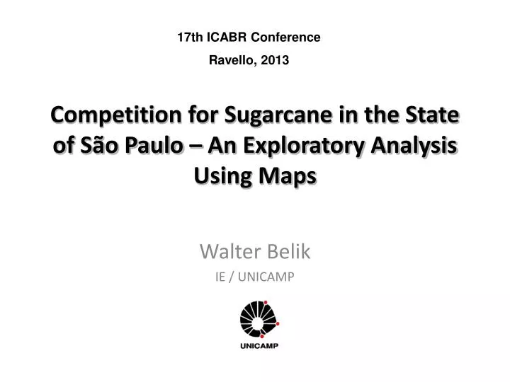 competition for sugarcane in the state of s o paulo an exploratory analysis using maps