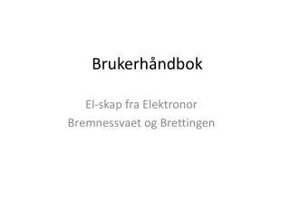 brukerh ndbok