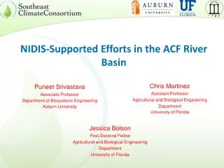 NIDIS-Supported Efforts in the ACF River Basin