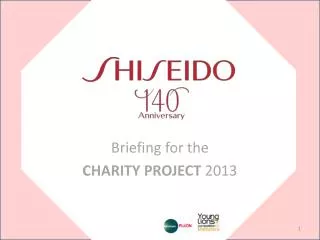 Briefing for the CHARITY PROJECT 2013
