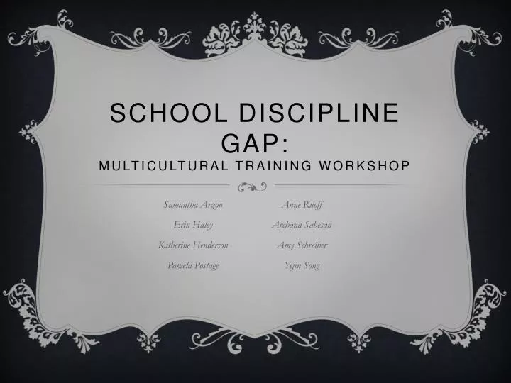 school discipline gap multicultural training workshop