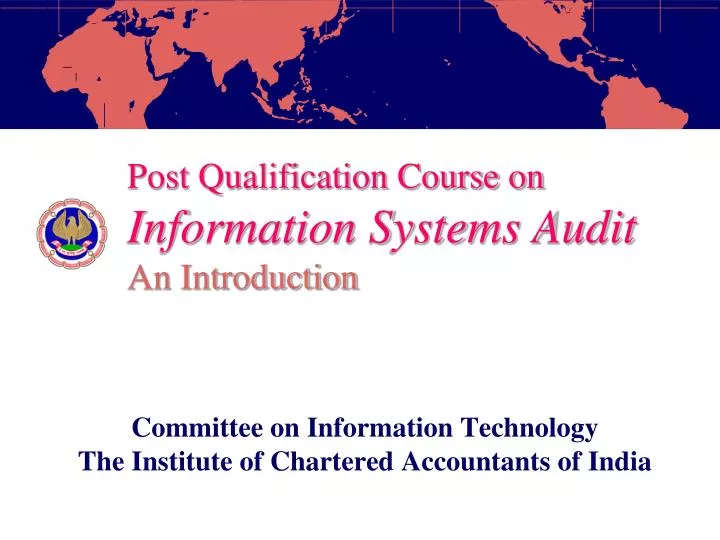 post qualification course on information systems audit an introduction