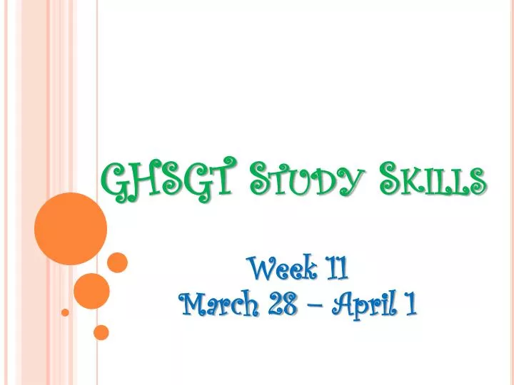 ghsgt study skills