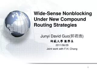 Wide-Sense Nonblocking Under New Compound Routing Strategies