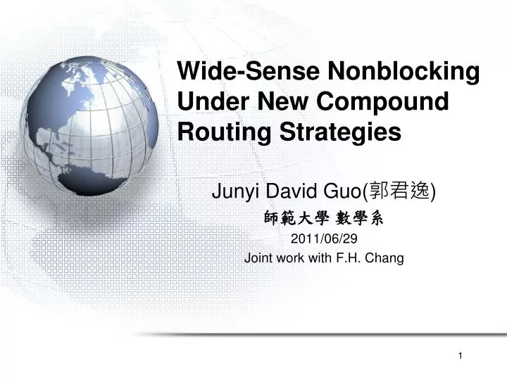 wide sense nonblocking under new compound routing strategies