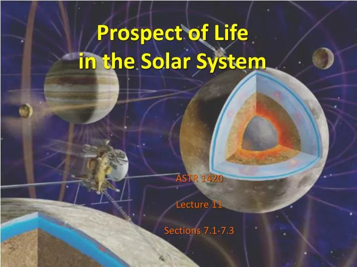 prospect of life in the solar system