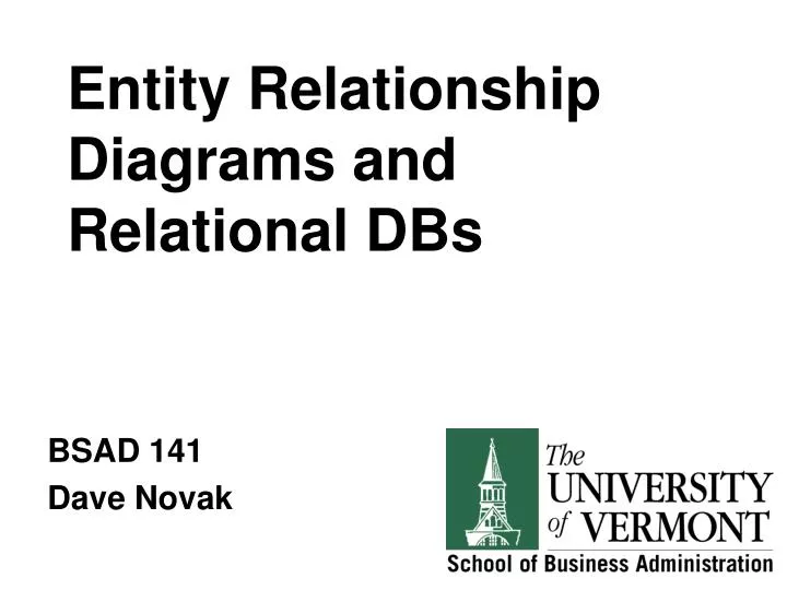 entity relationship diagrams and relational dbs