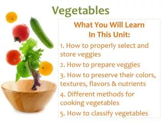 vegetables