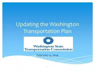 Updating the Washington Transportation Plan