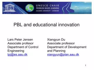 PBL and educational innovation