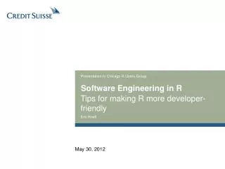 Software Engineering in R