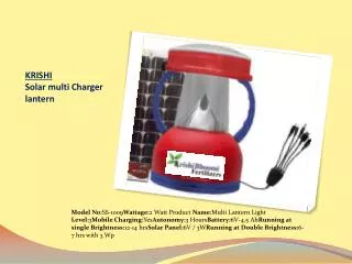 KRISHI Solar multi Charger lantern