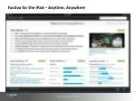 Factiva for iPad: Access Essential News and Information Anytime, Anywhere - slide 1