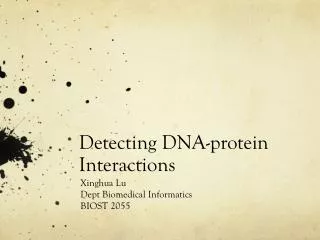 Detecting DNA-protein Interactions