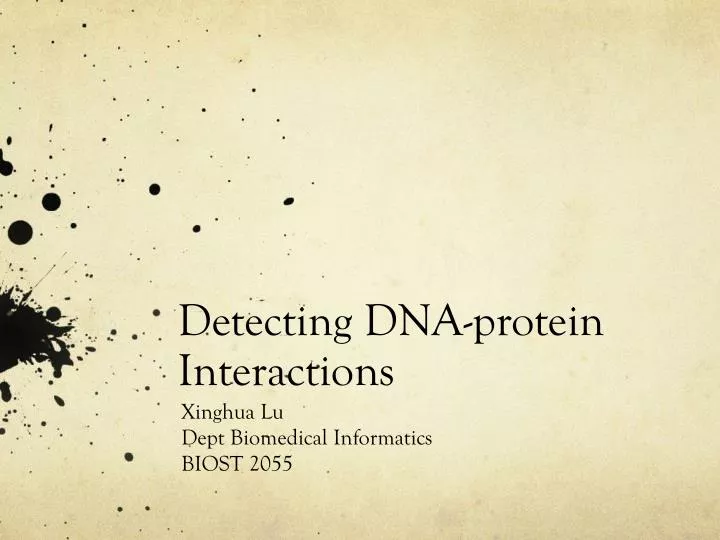 detecting dna protein interactions
