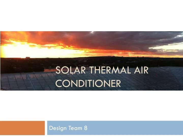 solar thermal air conditioner