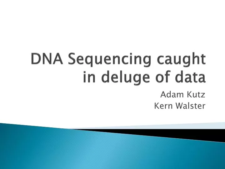 dna sequencing caught in deluge of data