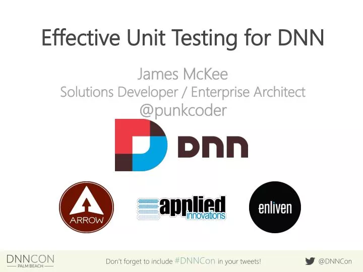 effective unit testing for dnn