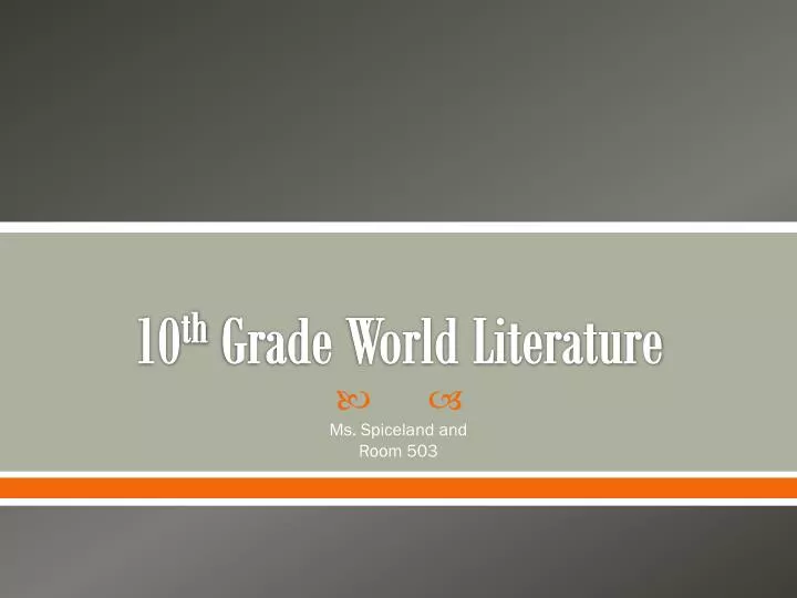 10 th grade world literature