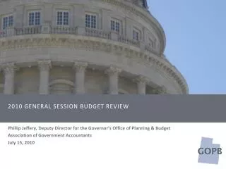 2010 General session budget review
