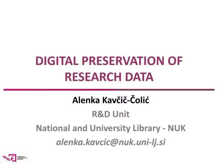 digital preservation of research data