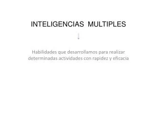inteligencias multiples