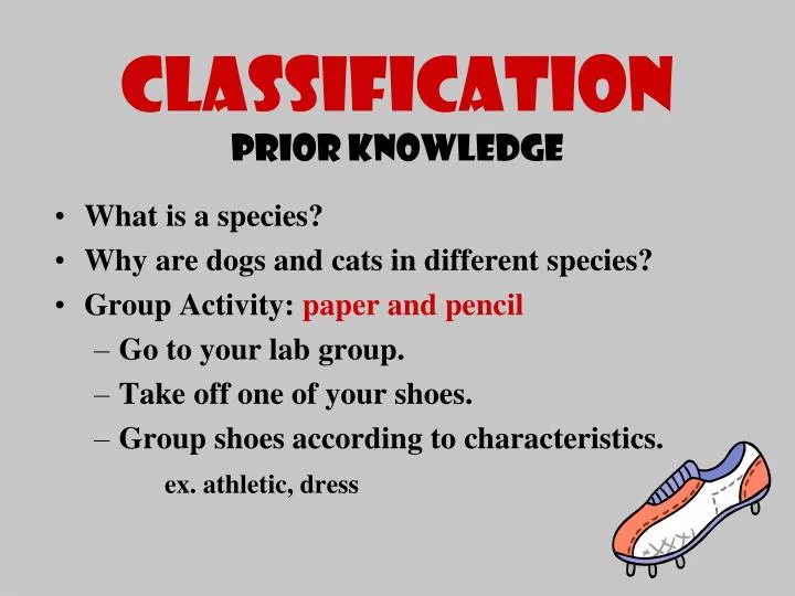 classification prior knowledge