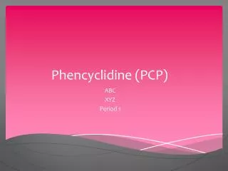 Phencyclidine (PCP)