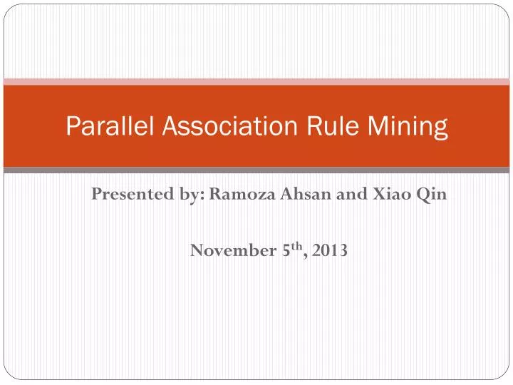parallel association rule mining